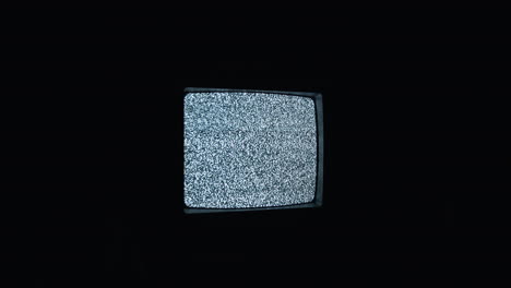 TV-static-and-noise-glitch-on-VCR-television-screen-with-bad-signal