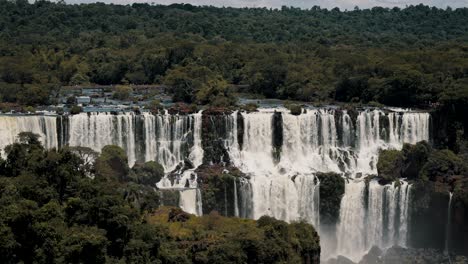 Dense-Rainforest-And-Gigantic-Cascades-Of-Iguazu-Falls-In-Misiones-Province,-Argentina