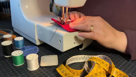 A-woman-working-with-the-sewing-machine