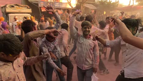 pov-shot-A-group-is-dancing-and-entertaining-people-in-a-traditional-way-in-the-bazaar-and-enjoying-themselves