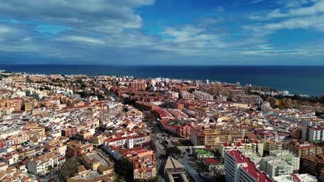 Benalmádena-Ciudad-Sur-España-Aéreo-Drone-Mar-Alborán-Mediterráneo