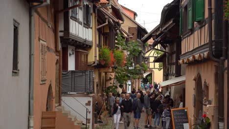 Eguisheim-village-on-the-Wine-Trail-listed-among-the-most-beautiful-of-France-is-built-with-streets-arranged-in-concentric-circles-all-around-its-castle