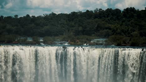 Iguazu-Falls-Water-Flowing-To-The-Iguazu-River-In-Daytime