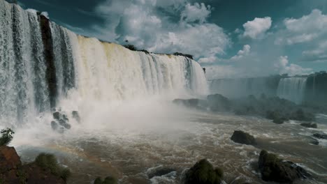 Iguazu-Falls---Largest-Series-Of-Waterfalls-In-Brazil-And-Argentina---Wide-Shot
