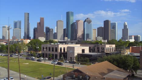 Toma-De-Drones-Del-Centro-De-Houston,-Texas-Y-Sus-Alrededores.