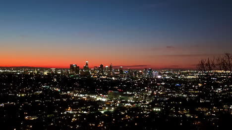 Los-Angeles,-Kalifornien,-Atemberaubendes-Panorama-Bei-Sonnenuntergang