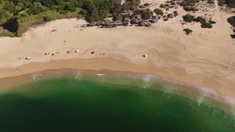 Cacaluta-Bay-in-Huatulco,-Oaxaca,-an-exquisite-shoreline-nestled-along-the-Mexican-Pacific-coast