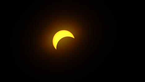 The-moon-partially-blocking-the-sun-during-a-solar-eclipse