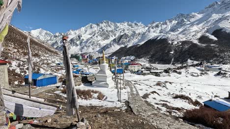 Stupa-and-flags-in-the-snow