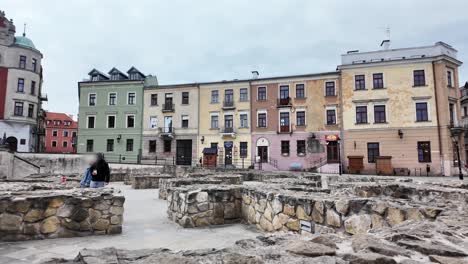Lublin-City-old-town-square,-panorama-view
