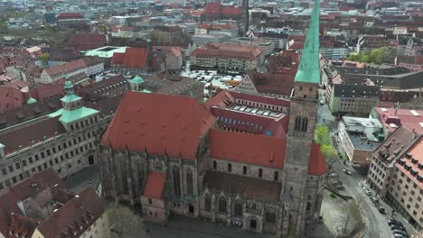 April-2024---4k-Aerial-of-Nuremberg,-Bavaria,-Germany