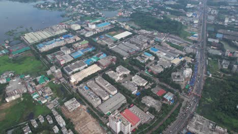Exportverarbeitungszone-Dhaka-Depz,-Luftaufnahme