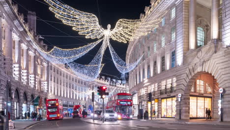 Weihnachtsbeleuchtung-In-Der-Regent-Street-In-London,-Großbritannien