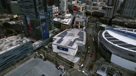 Los-Angeles-USA,-Aerial-View-of-Peacock-Theater-by-Crypto
