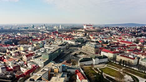 Aerial-panoramic-view-of-Bratislava-city