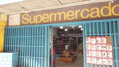 Chinese-supermarket-groceries-store-entrance-in-argentina-convenience-business-in-argentina,-asian-immigration-cultural-market