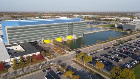 Warren-Technical-Center-Von-General-Motors,-Warren,-Michigan,-Luftaufnahme