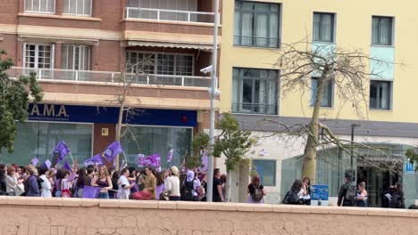 Protest-Feminist-for-Gaza-Palestine-women-protesting-in-Malaga-Spain