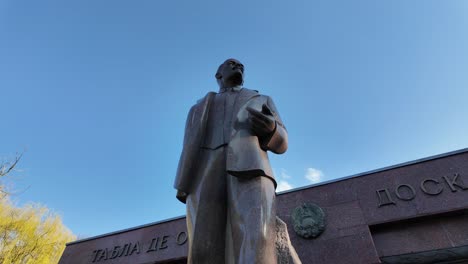 Statue-Von-Wladimir-Iljitsch-Lenin,-Dem-Schöpfer-Der-Ehemaligen-Sowjetunion,-Chisinau,-Moldawien