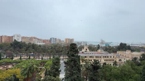 Malaga-Spanien-Rathaus-Und-Marina-Grünflächen-Und-Gebäude-Der-Stadt-Spanien
