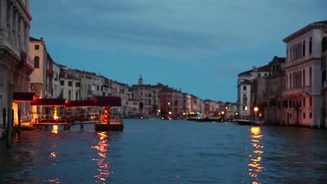 Blurred-view-of-empty-Grand-Canan-at-romantic-evening-in-Venice