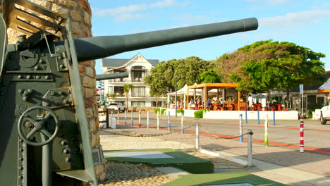 View-of-Hermanus-restaurant-from-under-naval-gun-at-historic-War-Memorial