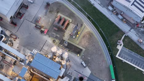 Overhead-birds-eye-drone-aerial-view-Enfinium-ferrybridge-UK-Decarbonisation-power-stations