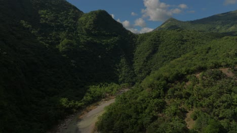 Muchas-Aguas-lush-mountains,-San-Cristobal-in-Dominican-Republic