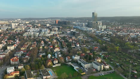 Aerial-view-of-cityscape-during-daytime-in-Gdańsk,-Żabianka