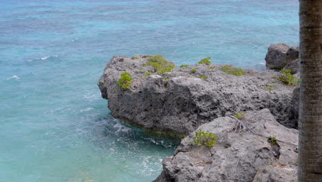 Water-splashing-on-rocks.-Coral-environment
