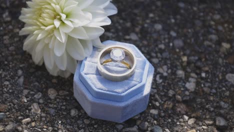 Wedding-rings-set-next-to-wedding-flower