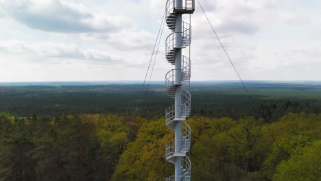 Iron-stairs-are-leading-up-to-the-old-fire-tower