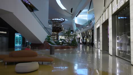 Interior-of-American-shopping-mall,-Crystals-Las-Vegas-retail-stores