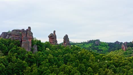 Belogradchik-sandstone-rock-formations-amid-Balkan-forestry-landscape