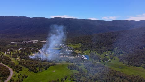 Drone-footage-of-smoke-in-Cracken-back-forest-area-in-NSW
