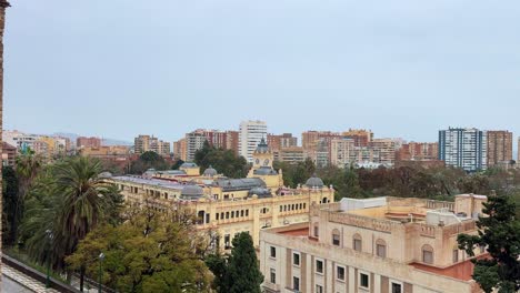 Malaga-Spain-Town-hall-and-beautiful-real-estate-administrative-buildings