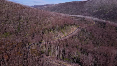 Mountain-Road-In-Kosciuszko-National-Park,-New-South-Wales,-Australia