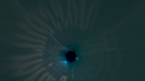 Túnel-De-Vórtice-Abstracto-Con-Un-Núcleo-De-Luz-Azul-Espiral-Azul-Futurista