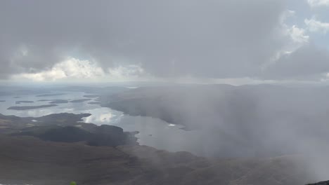 Slow-panning-shot-over-loch-lomond-from-the-Ben-Lomond-Munro-summit-in-winter