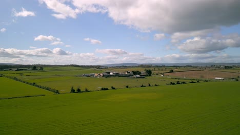 Aerial-shot-of-an-Irish-farm-on-a-sunny-day