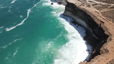 Drone-aerial-slow-pan-over-the-Great-Australian-Bight-with-waves