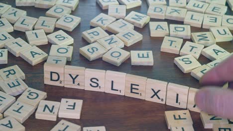 Scrabble-letter-tiles-on-edge-form-word-DYSLEXIA-on-wooden-table-top