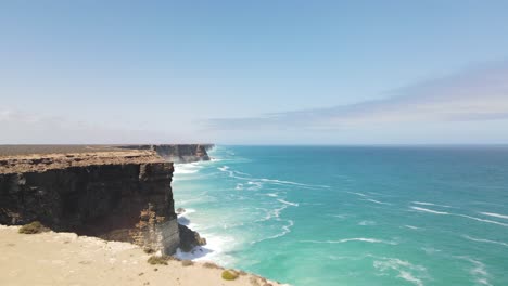 Drone-aerial-revealing-the-Great-Australian-Bight-with-blue-water-cliffs