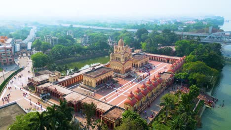 Aerial-view-of-Dakshineswar-Kali-Temple