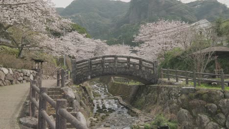 Okawachiyama,-Das-Versteckte-Porzellandorf-In-Der-Präfektur-Saga,-Kyushu,-Japan-Während-Der-Kirschblütensaison