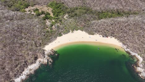 Organ-Bay-in-Huatulco-National-Park-from-an-aerial-perspective