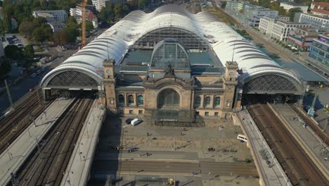 Dresden-Central-train-station-in-urban-city-landscape