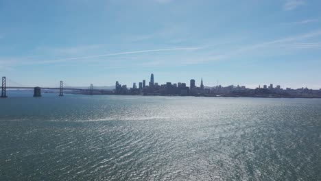 Wide-drone-aerial-drone-shot-flying-in-towards-downtown-San-Francisco