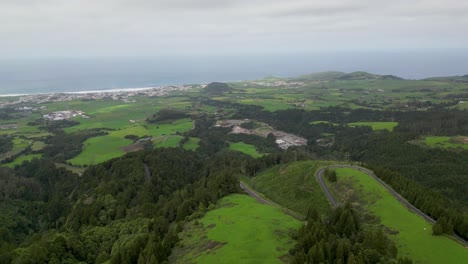 The-essence-of-exploration-and-discovery-as-you-witness-the-diverse-and-captivating-landscapes-of-Portugal's-Azores-region-from-an-aerial-perspective