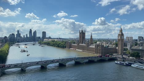 Vista-Del-Big-Ben-Y-El-Río-Támesis-Desde-La-Noria-Del-London-Eye